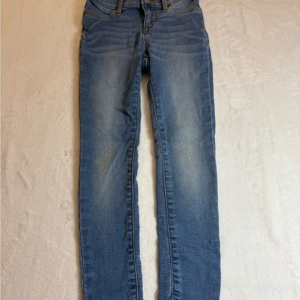 Old Navy Girls Ballerina Skinny Jeans - Medium Blue with Adjustable Waistband
